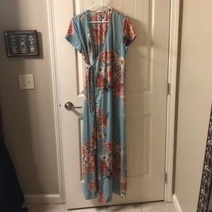 Maxi length blue dress!